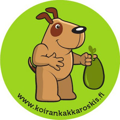 Kuva koirankakkaroskis -tarrasta.